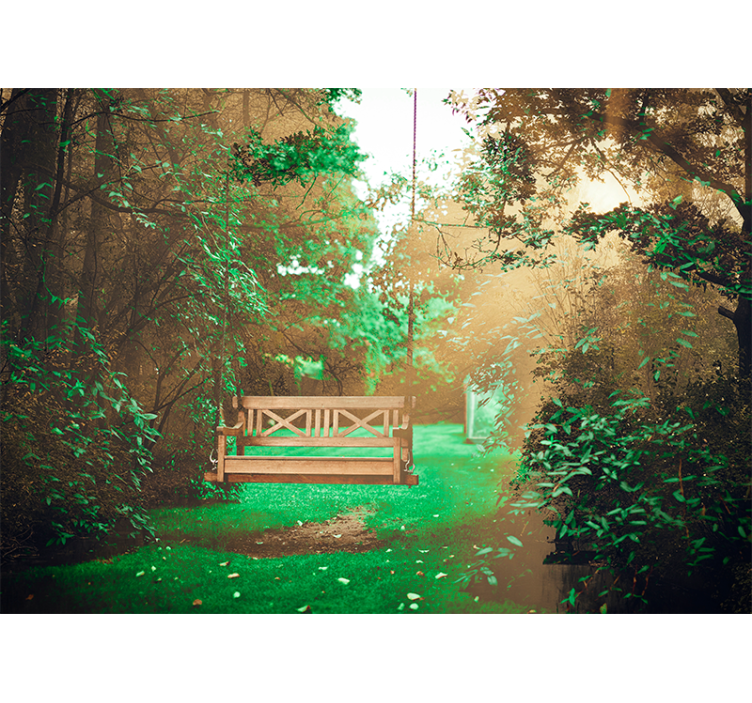 Fotomurali natura fuga nel giardino sereno - TenStickers