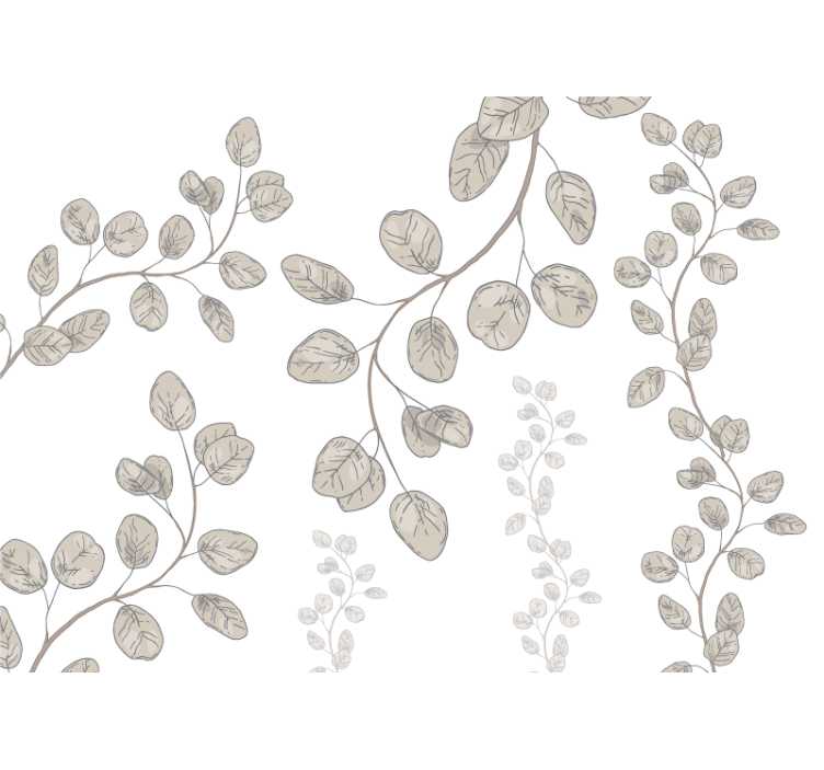 Fotomurale camera da letto delicati motivi a foglia - TenStickers