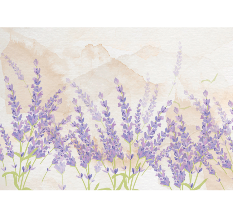 Fotomurale fiori scena campi di lavanda - TenStickers