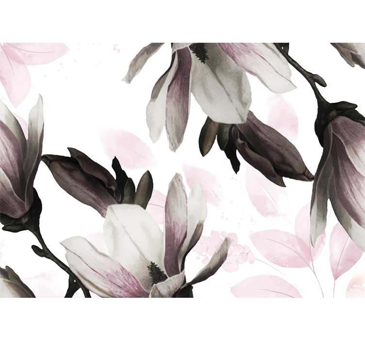 Fotomurali magnolias fioriture eleganti di magnolia - TenStickers
