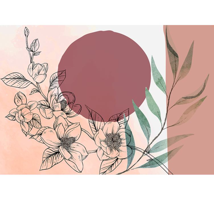 Fotomurale fiori composizione di elementi floreali - TenStickers