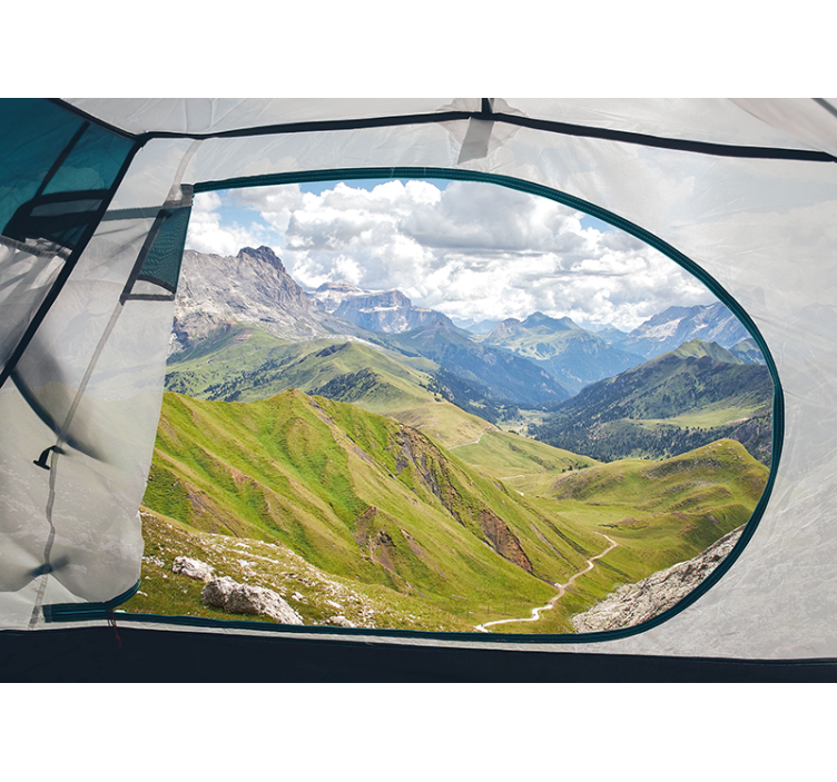 Fotomurale paesaggi paesaggio montano verdeggiante - TenStickers