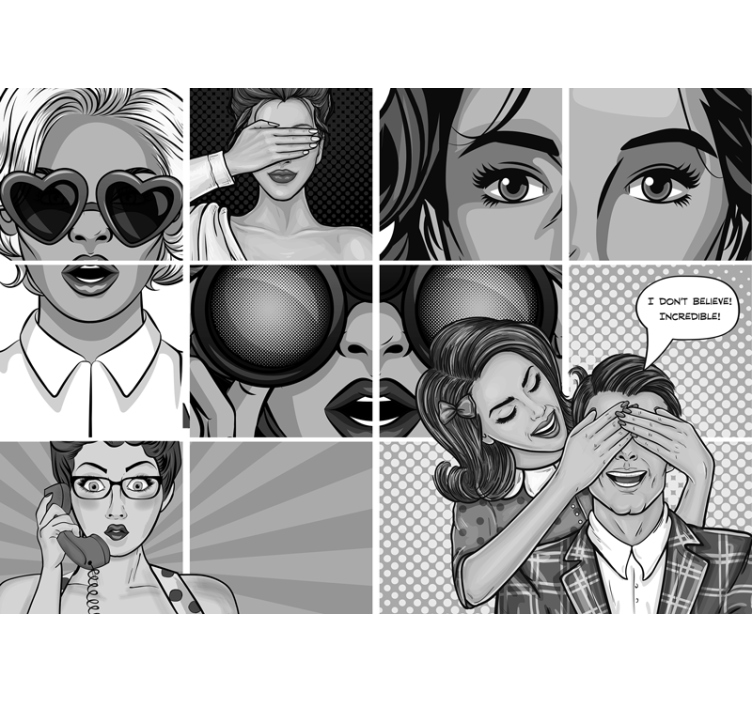 Fotomurale artistico espressioni di pop art - TenStickers