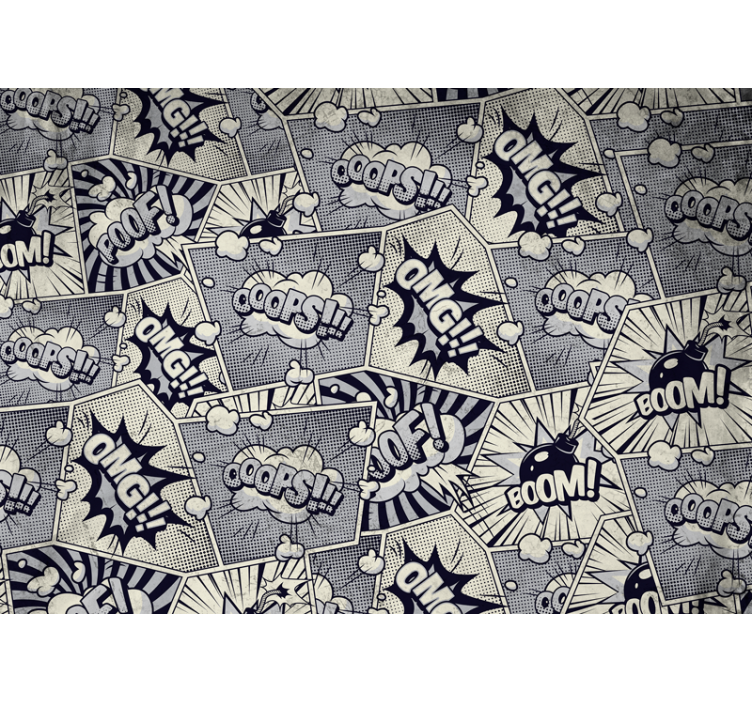 Fotomurale arte urbana effetti sonori comici - TenStickers