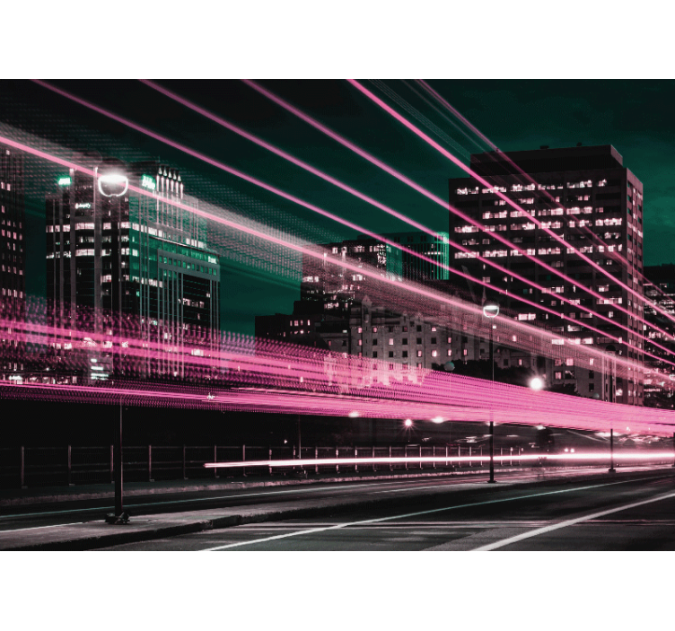 Fotomurale città skyline urbano dinamico - TenStickers