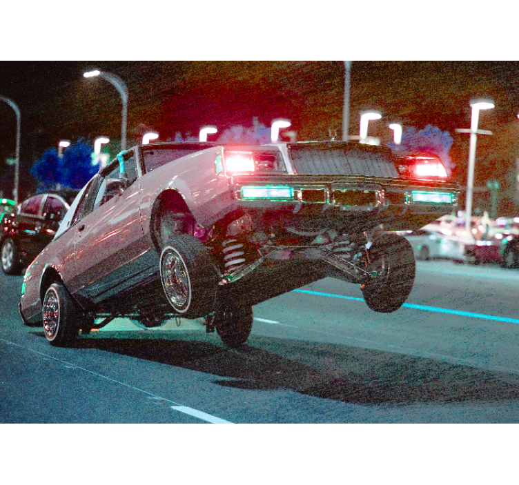 Fotomurale veicoli auto d'epoca in azione - TenStickers