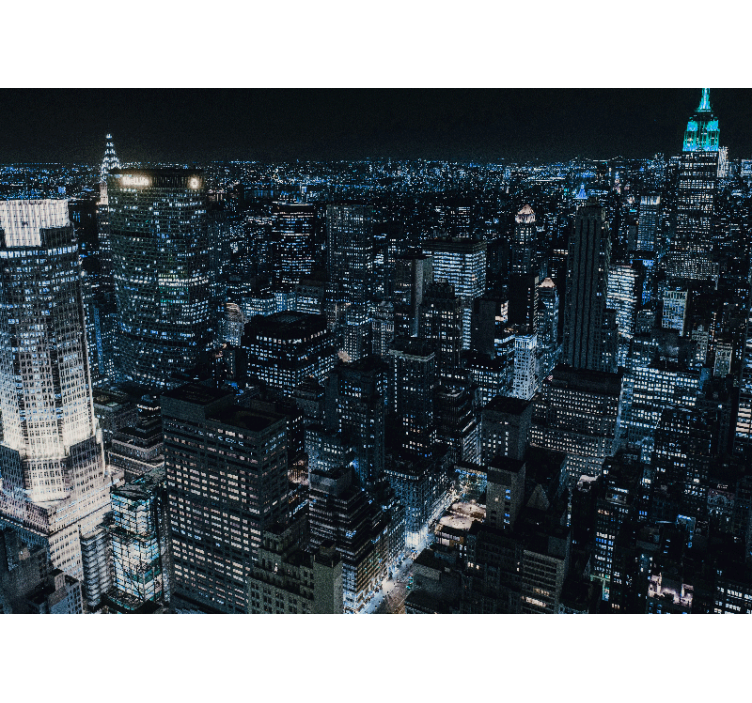 Fotomurale new york vista notturna skyline - TenStickers