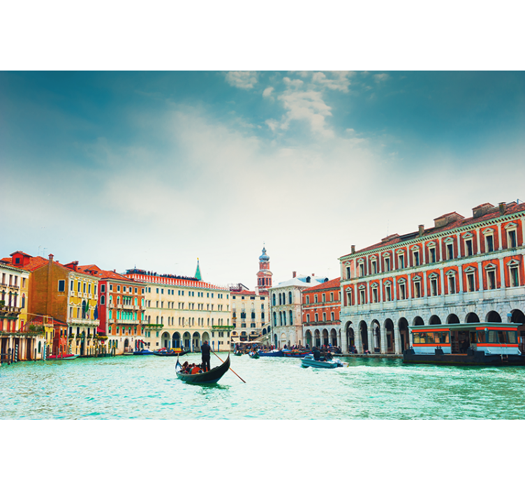 Fotomurale città prospettiva dei canali veneziani - TenStickers
