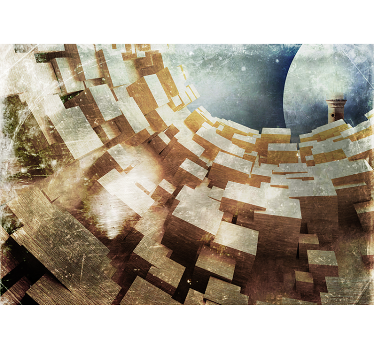 Fotomurale astratto formazione strutturale geometrica - TenStickers