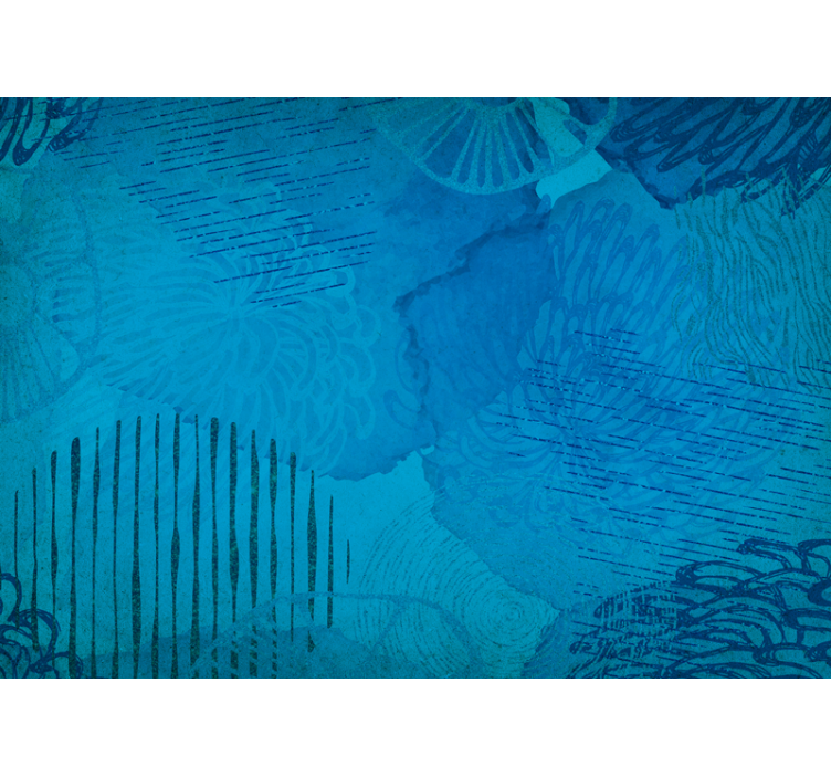 Fotomurale astratto motivi testurizzati blu - TenStickers