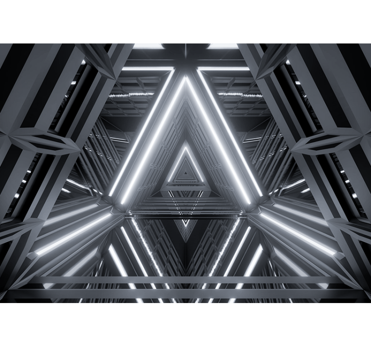 Fotomurale astratto motivo luminescente triangolare - TenStickers
