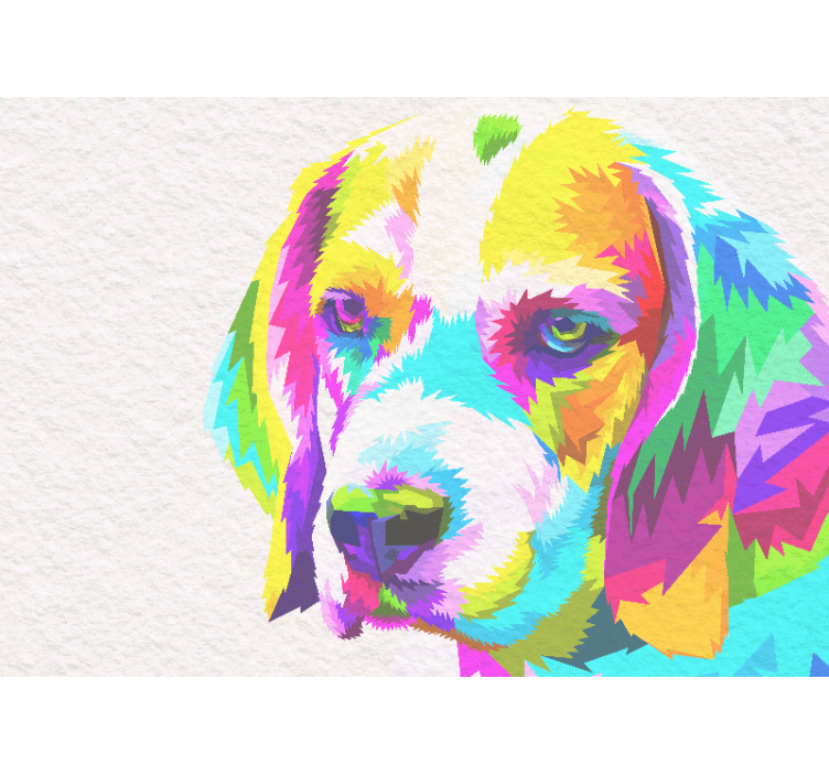 Fotomurale animali ritratto di cane colorato - TenStickers