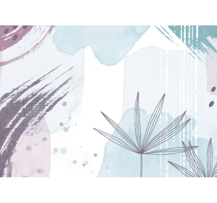 Fotomurale per corridoio disegno floreale astratto - TenStickers