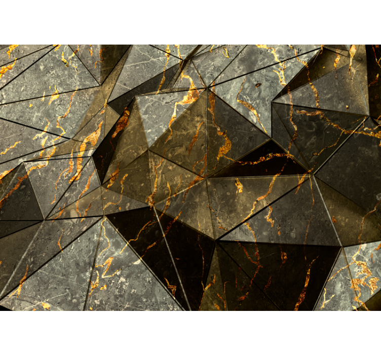 Fotomurale textures emblema geometrico in pietra - TenStickers
