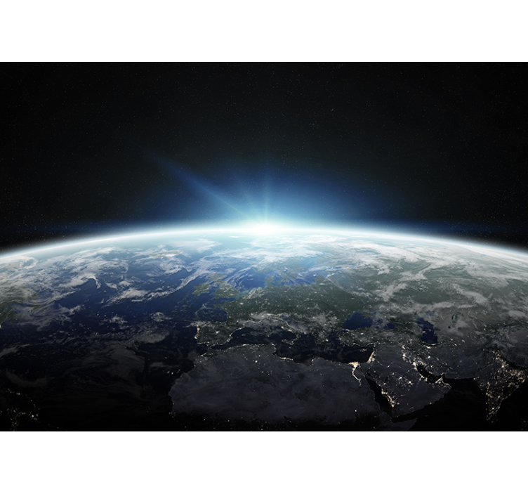 Fotomurale spaziale vista prospettica della terra - TenStickers