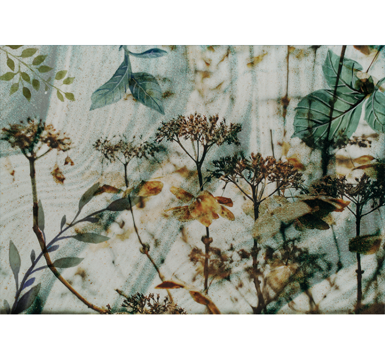 Fotomurale fiori composizione di foglie floreali - TenStickers