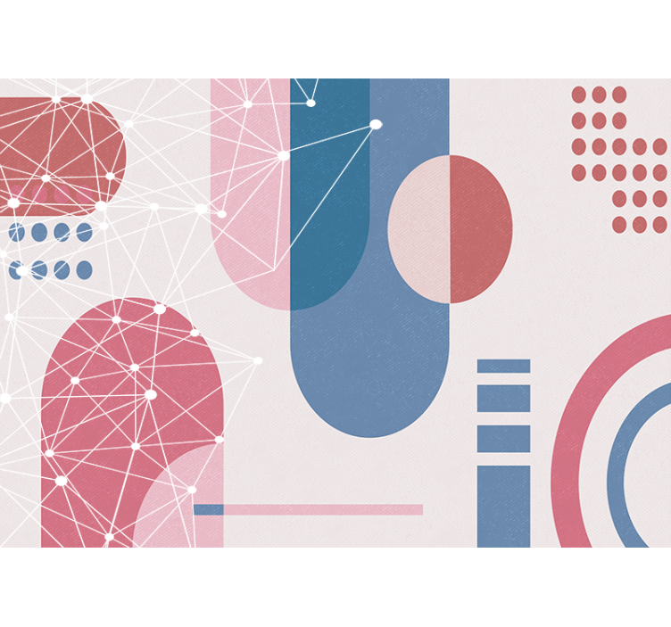 Fotomurale astratto rete di forme geometriche - TenStickers