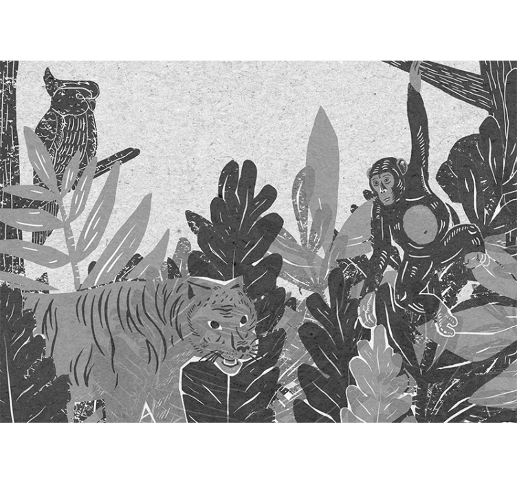 Fotomurale animali scena di esplorazione fauna - TenStickers