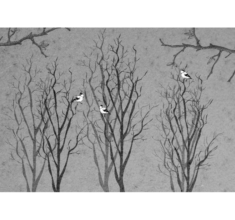 Fotomurale alberi rami con uccelli - TenStickers