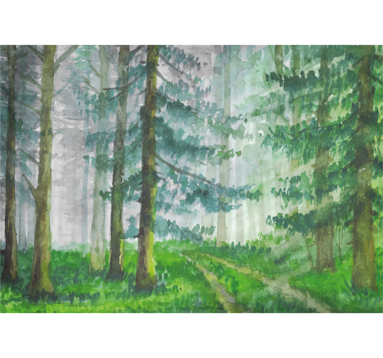 Carta da parati foresta dettaglio sentiero - TenStickers