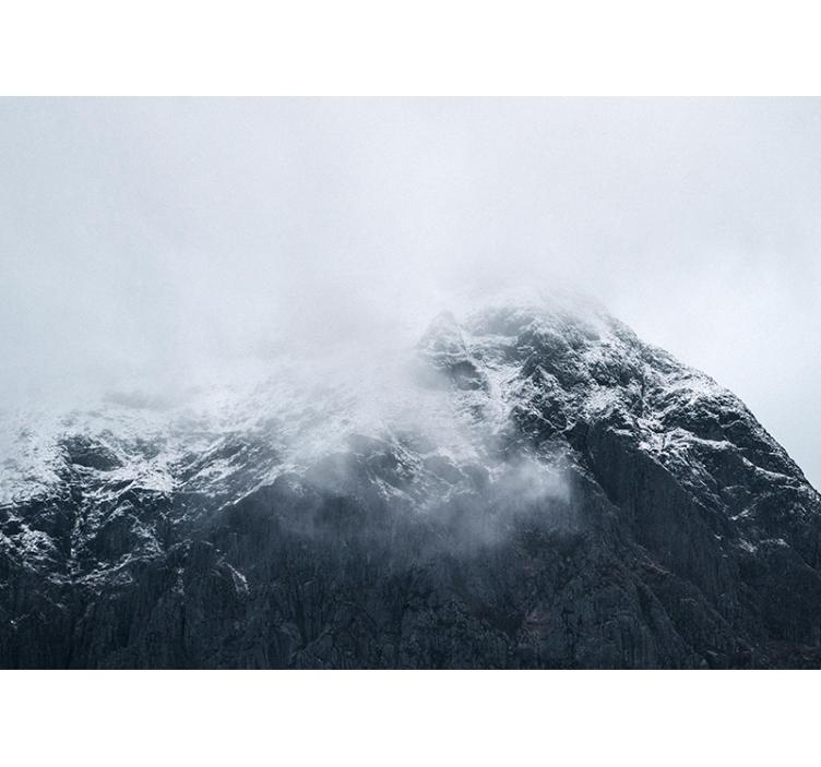 Fotomurale montagna vetta ghiacciata della montagna - TenStickers