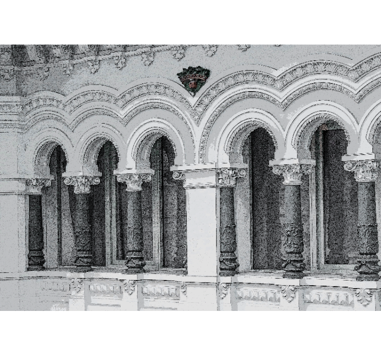 Fotomurale classico dettagli di archi architettonici - TenStickers