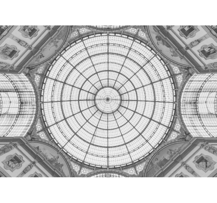 Fotomurale artistico cupola in vetro architettonica - TenStickers