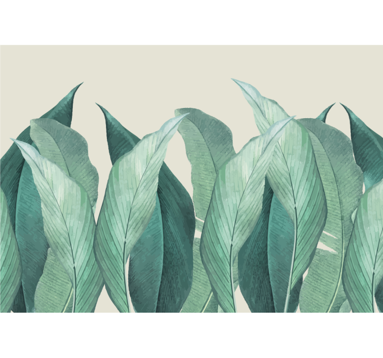 Carta da parati natura motivo foglie rigogliose - TenStickers