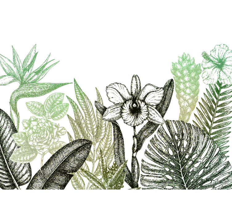 Fotomurale fiori design floreale botanico - TenStickers