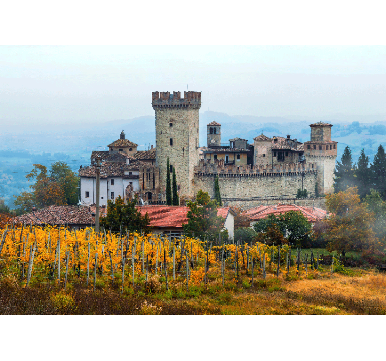 Fotomurale città paesaggio castello storico - TenStickers