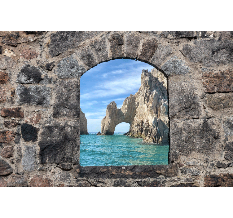 Fotomurale mare vista dell'arco roccioso - TenStickers