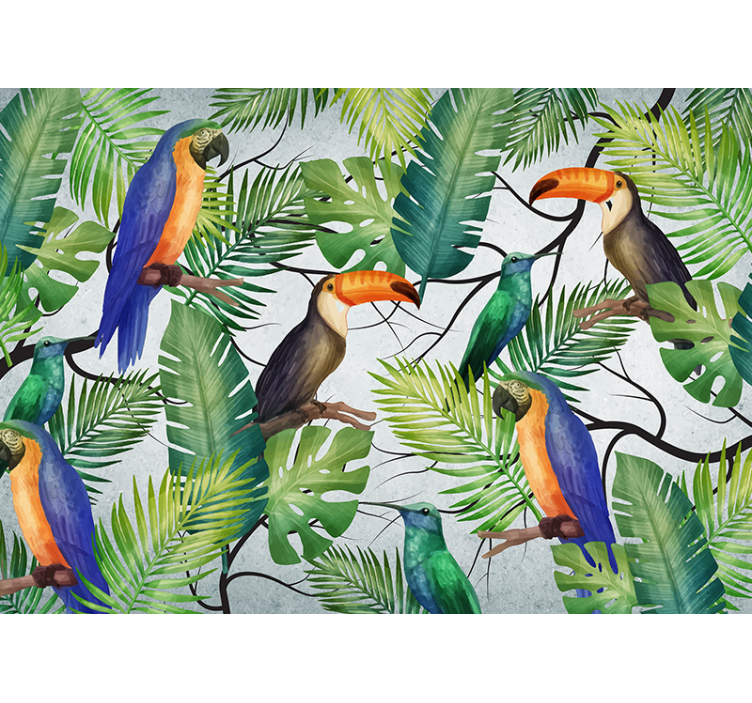 Fotomurale animali uccelli tropicali - TenStickers