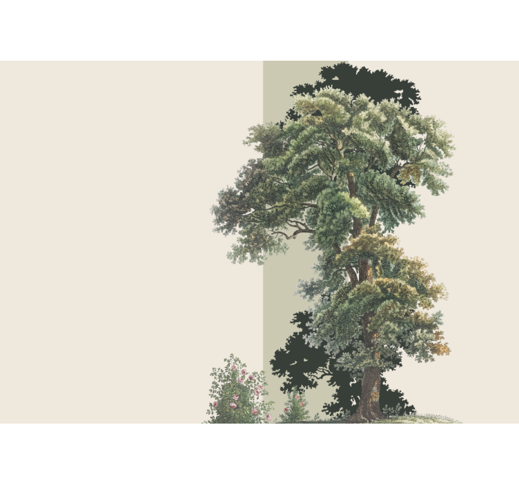 Carta da parati natura paesaggio foglioso colorato - TenStickers