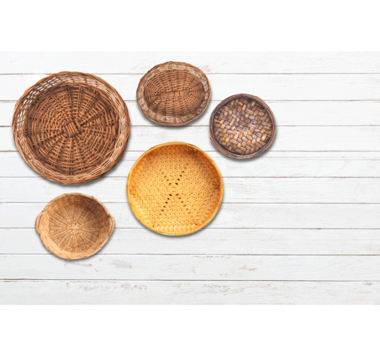 Fotomurali textures motivi cesti intrecciati - TenStickers