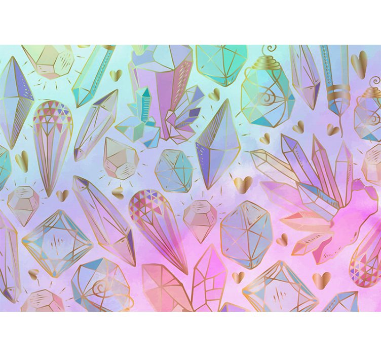 Fotomurale artistico design gemme geometriche - TenStickers