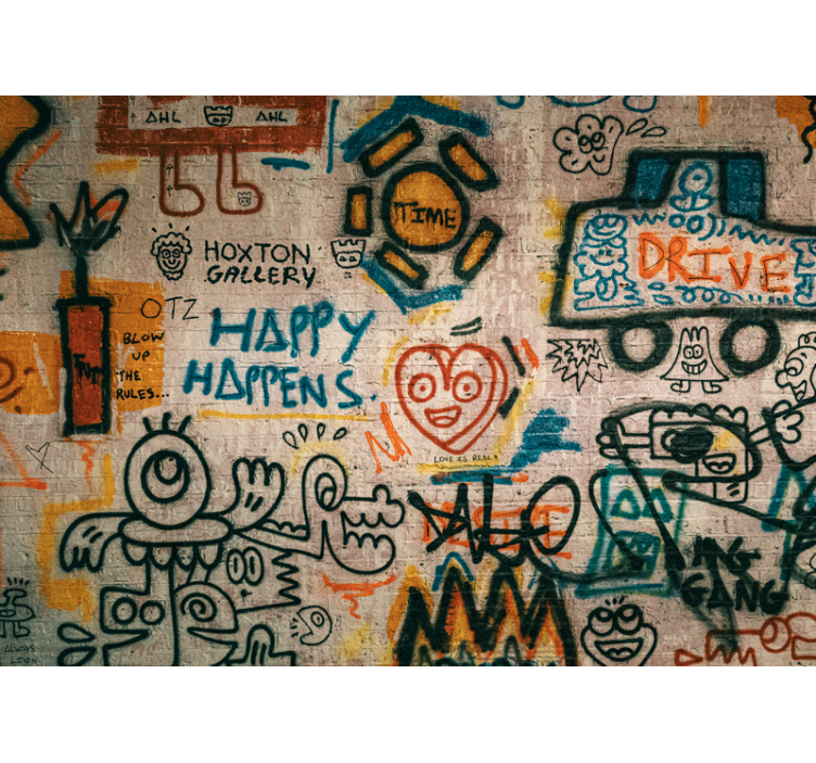 Fotomurale arte urbana arte di strada colorata - TenStickers