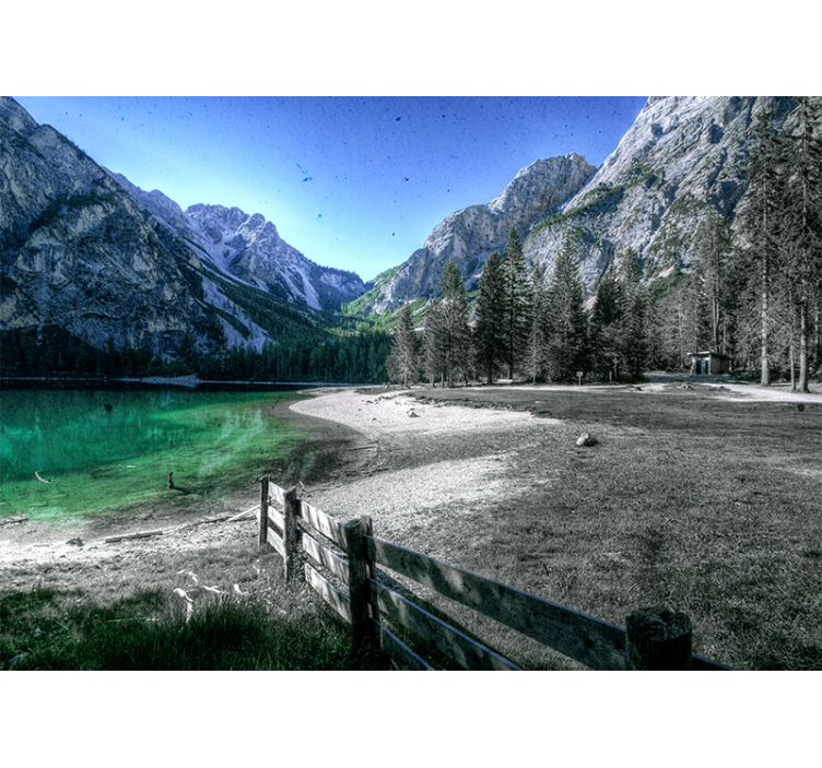 Fotomurale paesaggi serenità del lago montano - TenStickers