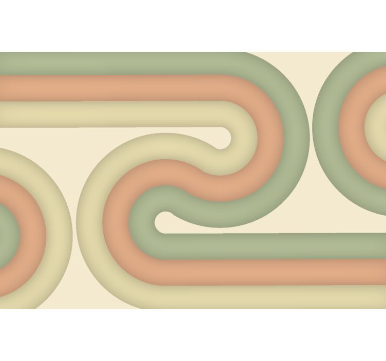 Fotomurale soggiorno motivo retrò curvo - TenStickers