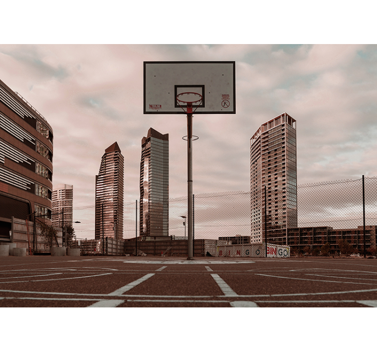 Fotomurale con il campo di basket - TenStickers