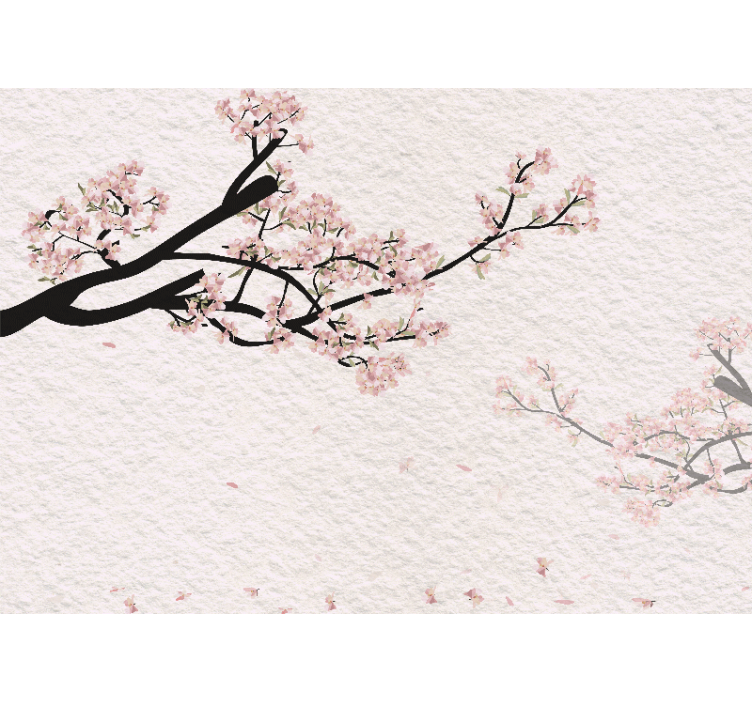 Fotomurale paesaggio fiore di ciliegio - TenStickers