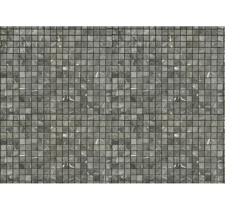 Fotomurale per bagno effetto piastrelle nere - TenStickers