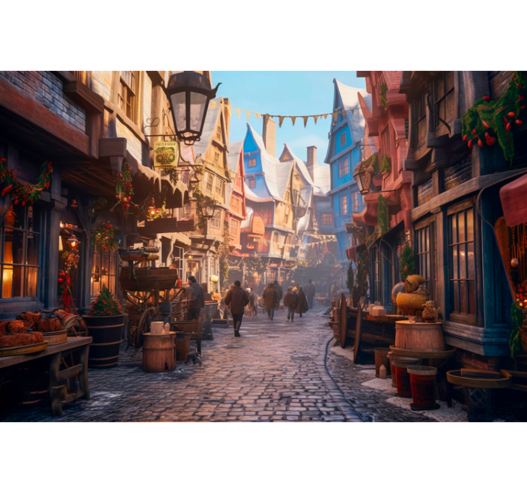 Fotomurale fantasia città dei Maghi - TenStickers