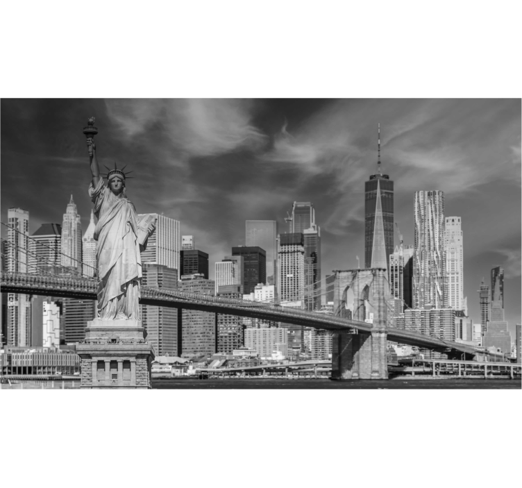 Fotomurale per ufficio nero e bianco New York - TenStickers