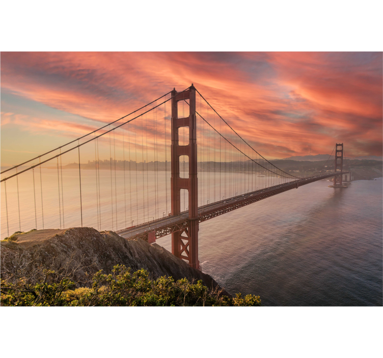 Fotomurale per ufficio ponte del Golden Gate - TenStickers