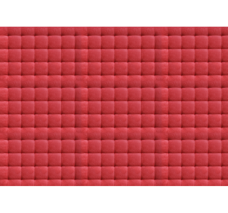 Fotomurale rosso effetto imbottitura in pelle - TenStickers