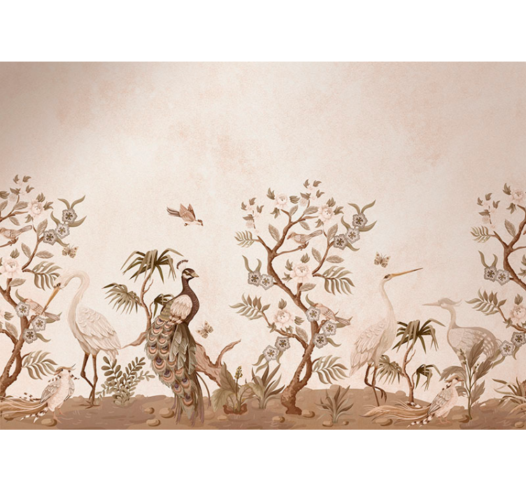 Fotomurale beige fauna d'epoca - TenStickers
