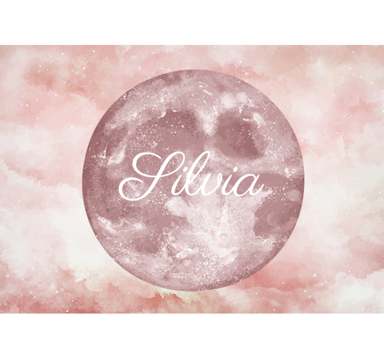 Fotomurale bambini luna con nome - TenStickers