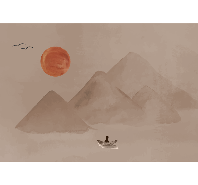 Fotomurale terracotta atmosfera giapponese - TenStickers