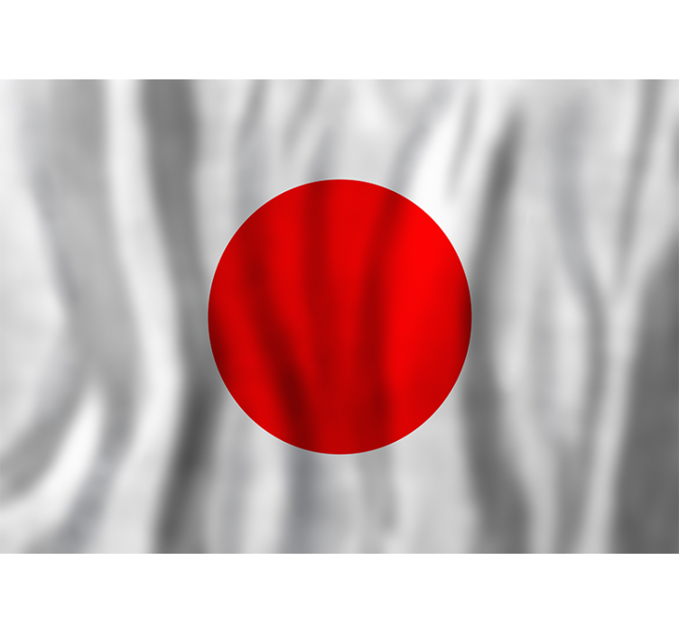 Fotomurali città e paesi bandiera giapponese - TenStickers