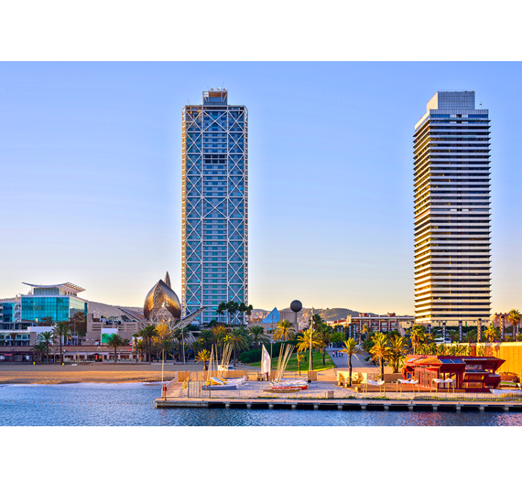 Fotomurale Barcellona vista costiera - TenStickers